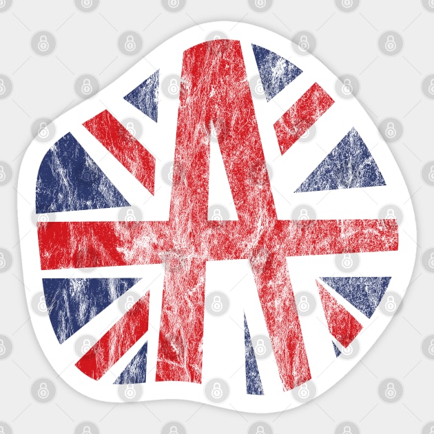 UK Anarchy (distressed) Sticker by Doc Multiverse Designs